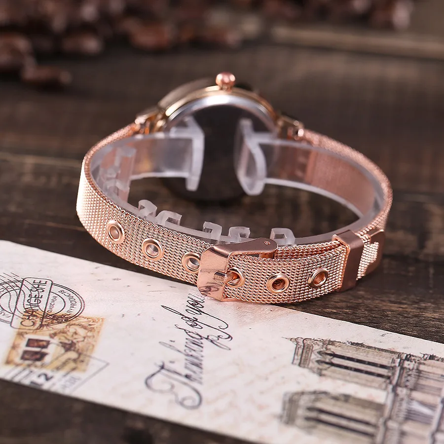 

Women Man Quartz Wristwatches Casual Quartz Stainless Steel Band Marble Strap Analog Wrist Watch Luxury Casual Ladis Watch