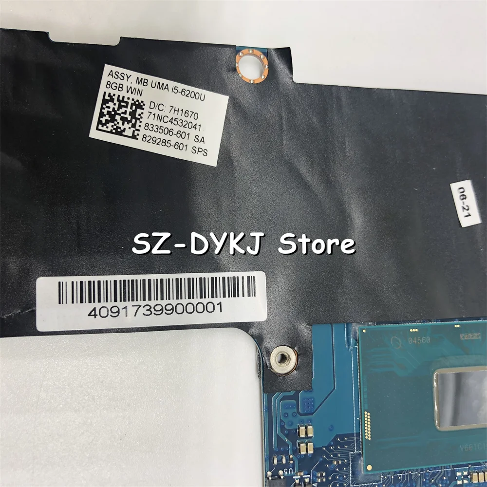 for hp envy 13 d 13 d036tu series laptop motherboard 829285 001 833506 001 i5 6200u 8gb ram tpn c120 ase30 la c482p mainboard free global shipping