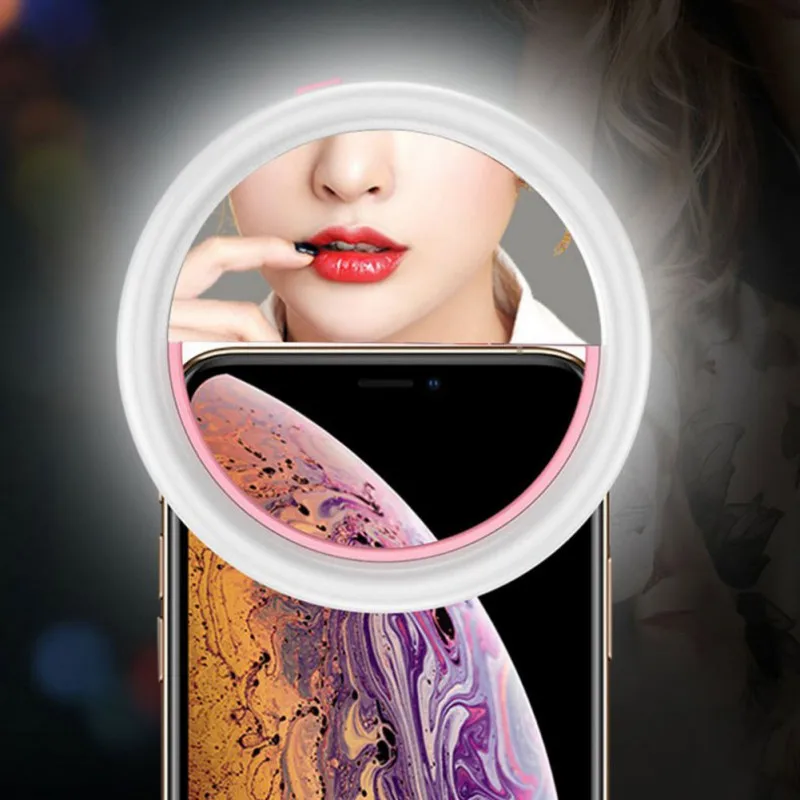 Портативный телефон селфи клип мини кольцевые лампы перезаряжаемый заполняющий