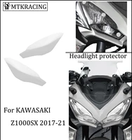 mtkracing for kawasaki z1000sx acrylic headlight protector guard lense cover motorcycle accessories 2017 2018