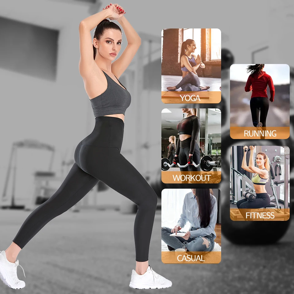 Women Sauna Leggings Compression Slimming Leggings Fat Burning Thermo Sweat Pants Thigh Slimmer Waist Trainer Body Shaper