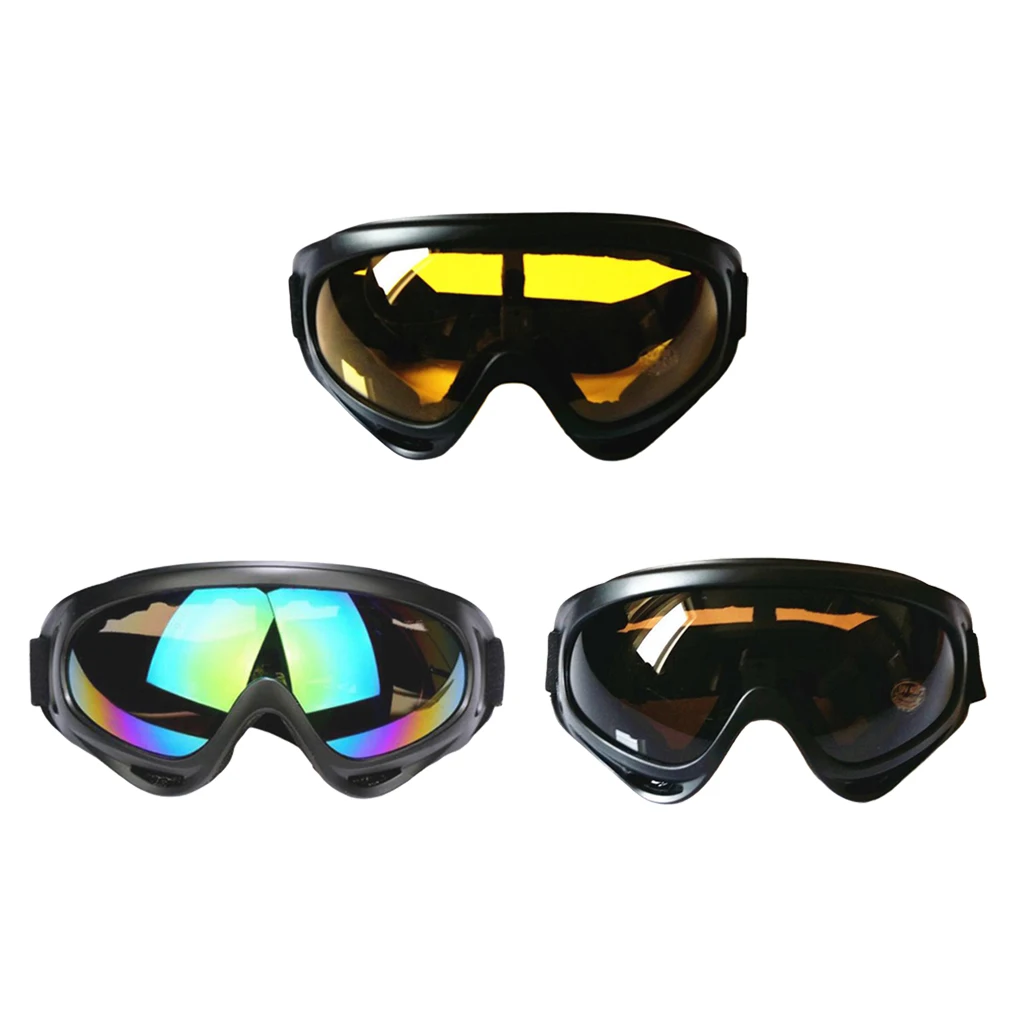 

Wind Glasses Anti-fog Snow Goggles Unisex Snowmobile Eyewear for Cycling