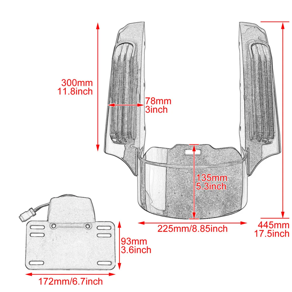 Комплект светодиодных фар для мотоцикла Harley Touring Road Glide Street Ultra Limited FLHTK Electra 14