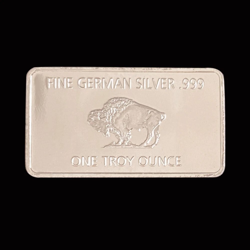 10 шт. Мятная 1 Тройная унция буйвол Немецкая Серебряная слитка копия монет