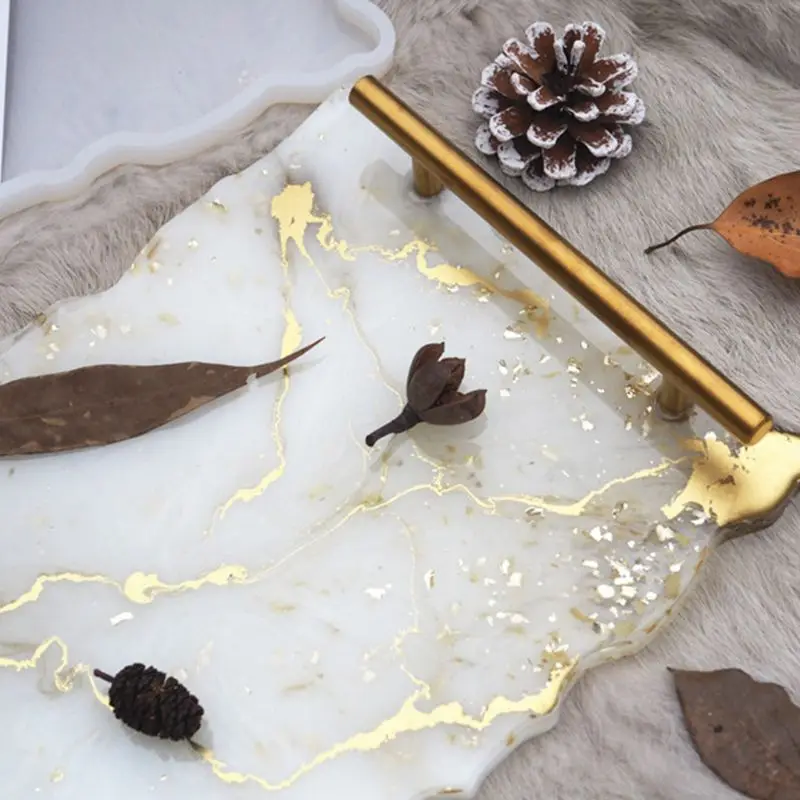 

large tray silicone mold Crystal Epoxy Resin Mold Irregular Coaster Tray Casting Mould Handmade DIY Crafts Silicone Making Tools