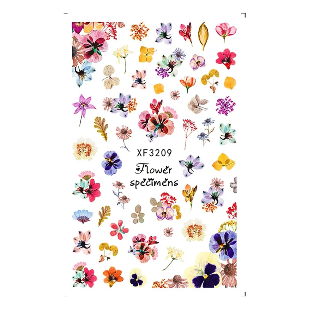 1 шт. наклейки для ногтей зеленые листья цветы перо водяные искусство