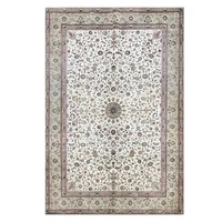 6x9 modern floral handmade silk carpet hand woven oriental silk rug
