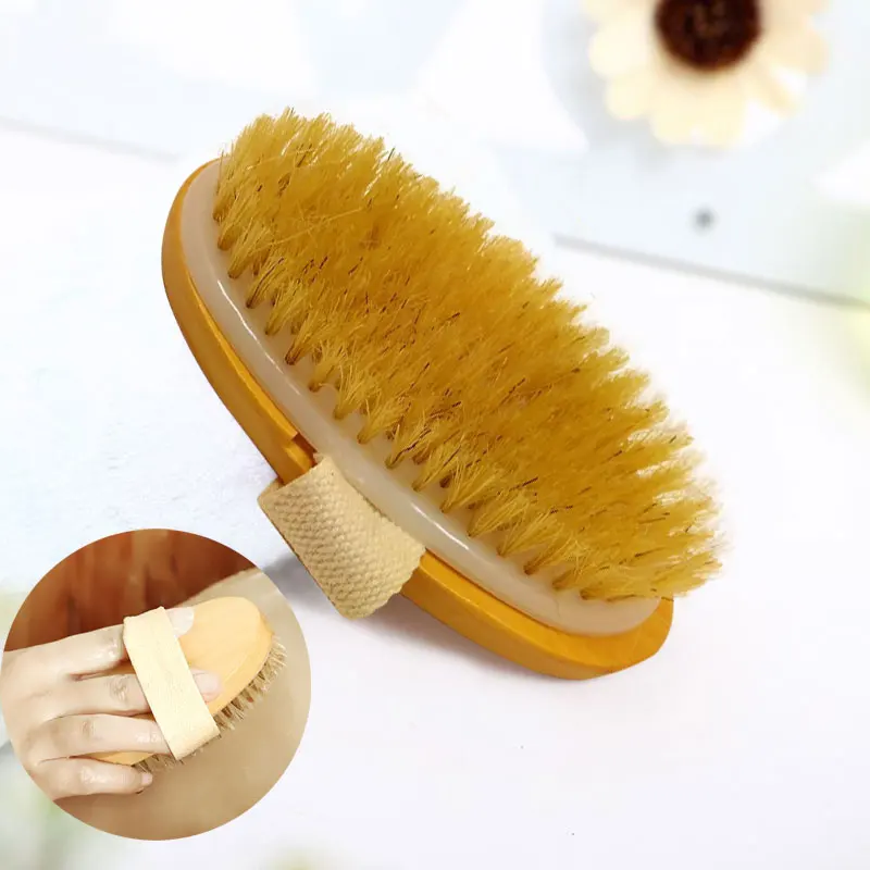Легкая Чистка спины масло для сухой кожи тела Мягкая натуральная щетина