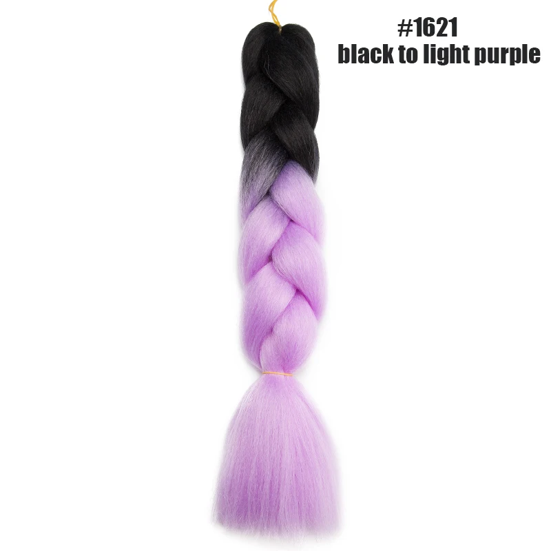 #12 Benahair, 24 дюйма, огромные косички, длинные, Омбре, Джамбо, синтетические косички, вязанные волосы, розовый, фиолетовый, синий, красный, наращивание волос, африканские для женщин - Цвет: #12