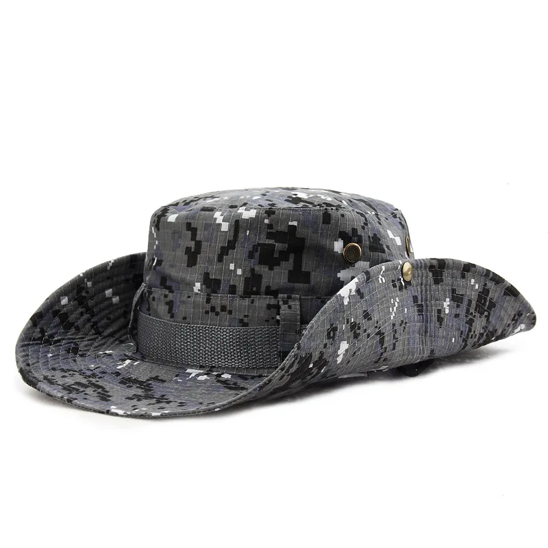 Новые камуфляжные Панамы Boonie рыбацкие шляпы с широкими полями Панама для рыбалки