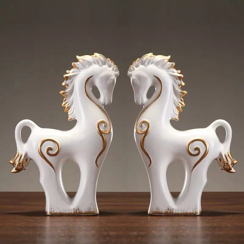 

Statue Horse animal new Chinese style adornment zen sitting room porch painted penjing handicraft decoration office