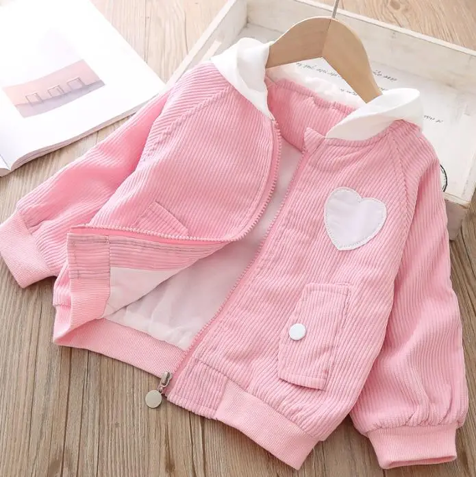 pink Новая детская куртка модные корейские толстовки Верхняя одежда для мальчиков и девочек детское пальто детские весенние куртки для девочек 1 год, Рождественская одежда - Цвет: pink