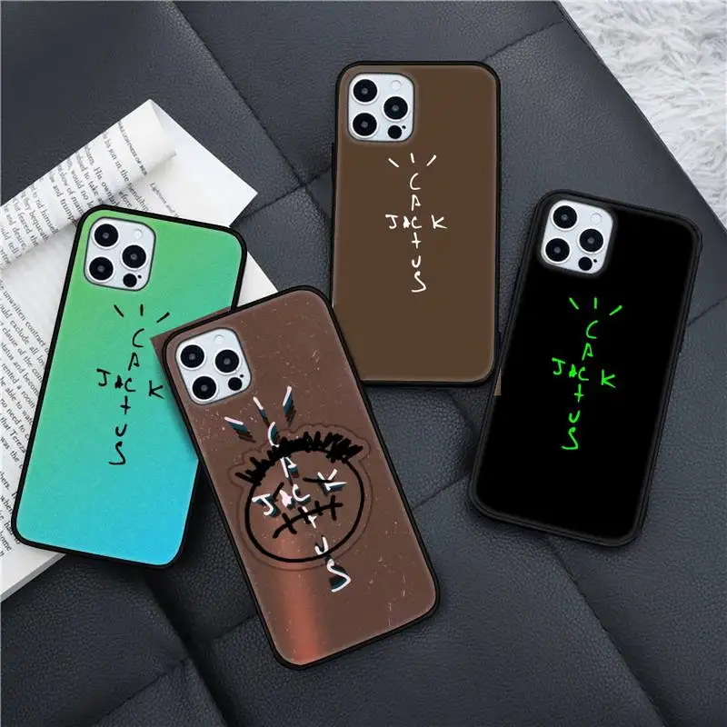 

cactus jack letter words Phone Case for iPhone 11 12 13 pro XS MAX 8 7 6 6S Plus X 5S SE 2020 XR mini