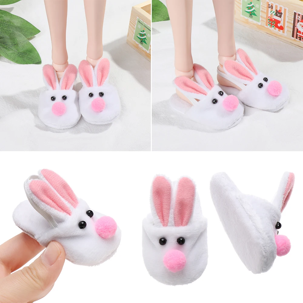 1 пара новые куклы обувь милые белые войлочные тапочки кролика аксессуары для 18