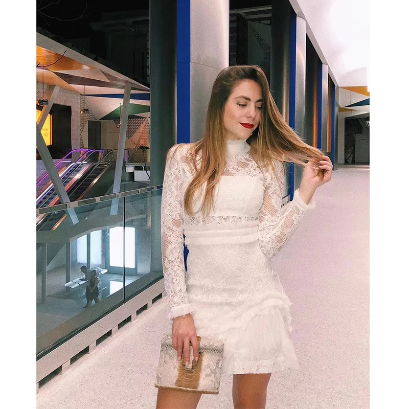 Рекомендуется INS BloggerVintage сексуальное кружевное трехцветное платье для вечеринки