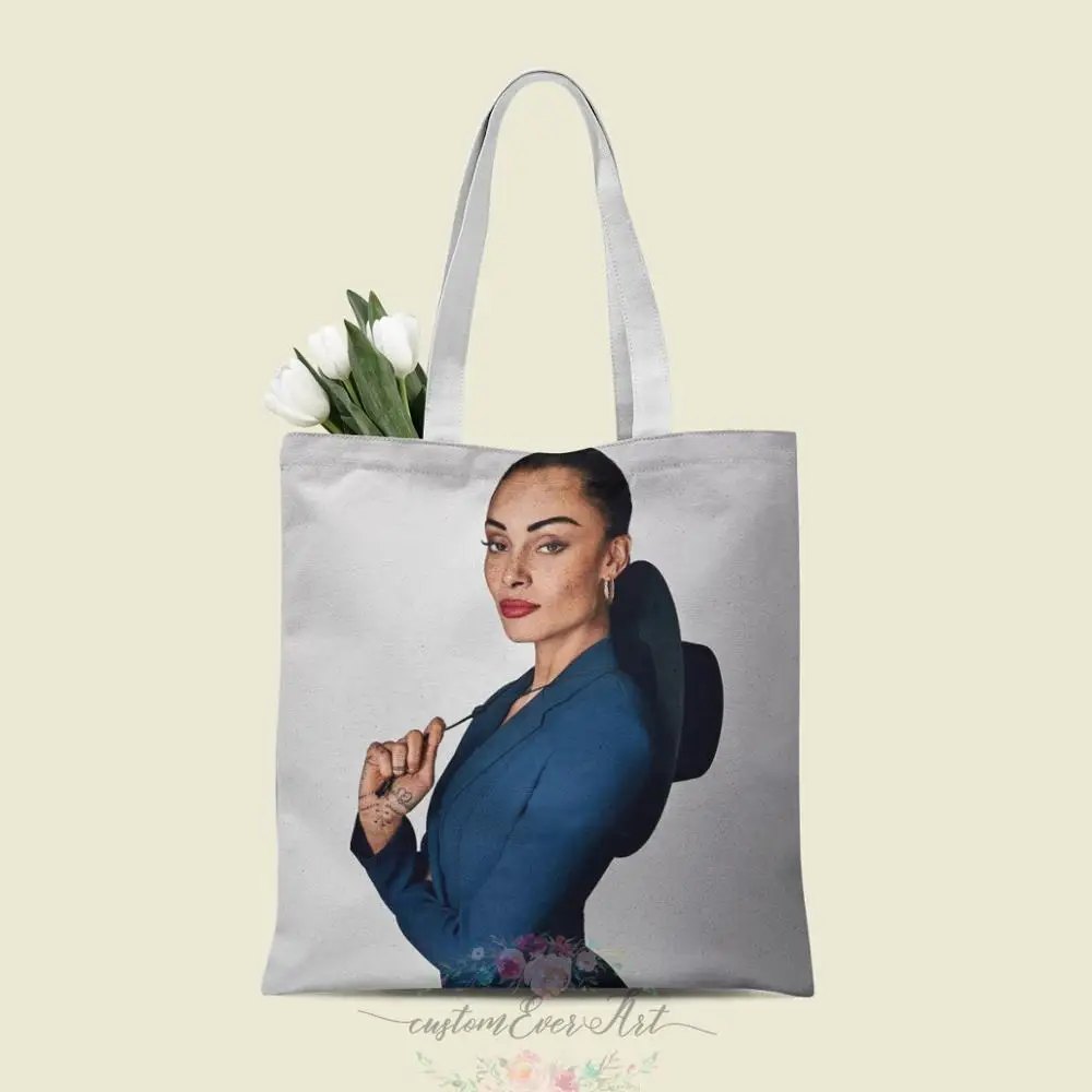 

Adwoa Aboah tote bag custom canvas tote bags for women for teacher Birthday Bags Gift Bag personalized gifts