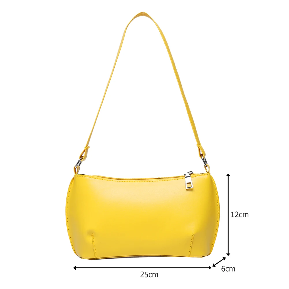 

Portable Female Totes Bags Women 2020 Fashion Handbag Soft Leather Female Small Subaxillary Bag Casual Retro Mini Shoulder Bag