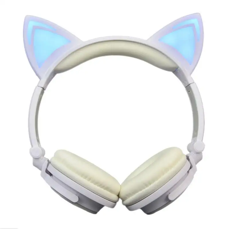 LED Ear Headphone Cat Earphone Flashing Glowing Headset Gaming Earphones For Adult And Children Headphones 2020 | Электроника