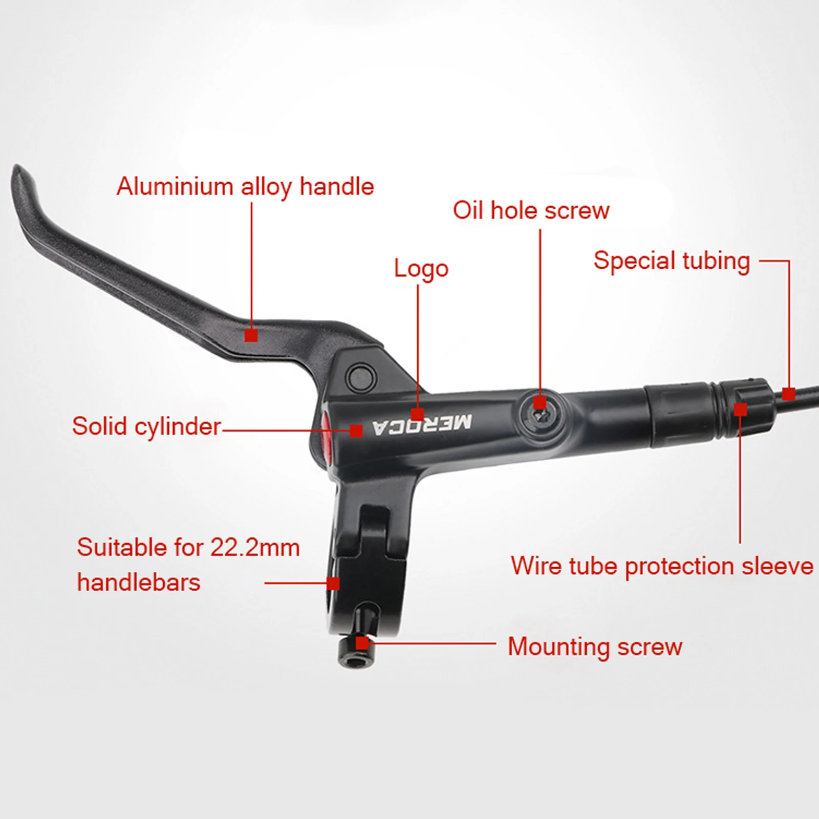 

MEROCA Bicycle Brake Hydraulic Disc Bicycle Oil Mountain Bike Brake Front Rear Bike Caliper Clamp Cycling Parts