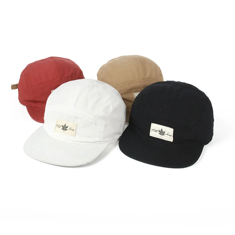 Хлопковая бейсболка с пятью панелями для женщин канадским флагом Снэпбэк Кепка