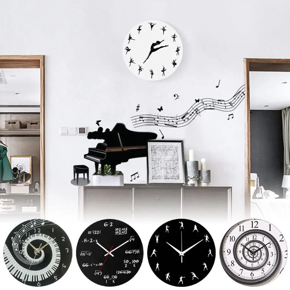 Новинка настенные часы-скелетоны для бега аксессуары вечерние часы Хэллоуина