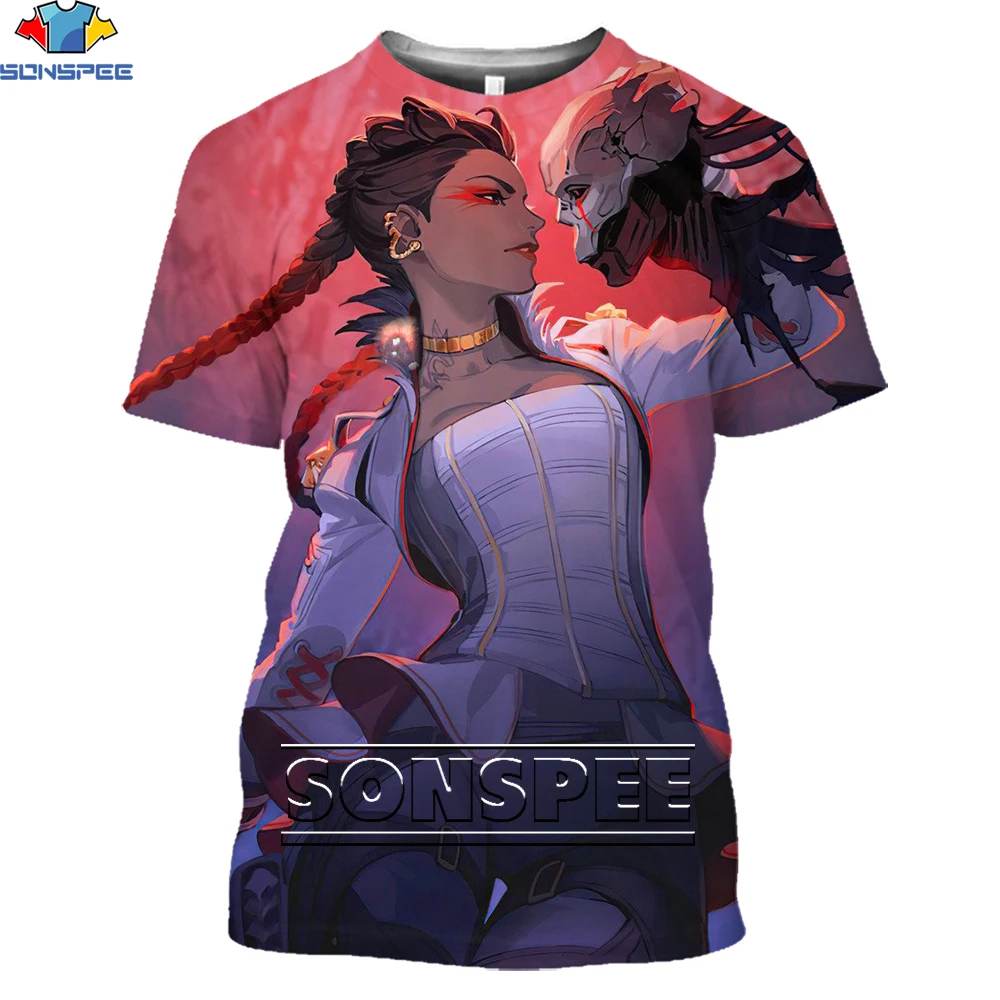 

SONSPEE 3D Printing Children's Apex Legends T-shirt Power Kids Humorous Summer Short-sleeved Casual Street Loose Oversized Top