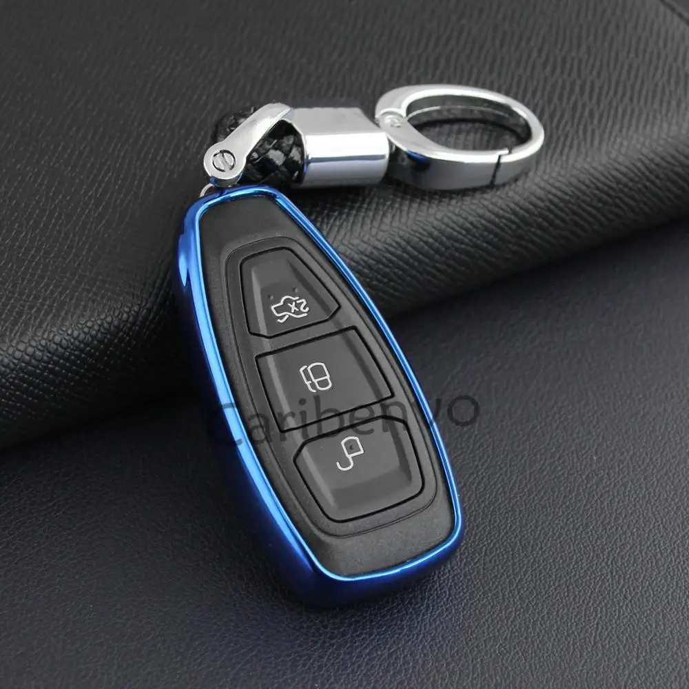 Чехол для ключей автомобиля Aurora Blue прочный хорошего качества Ford Focus Fiesta ESCAP Kuga