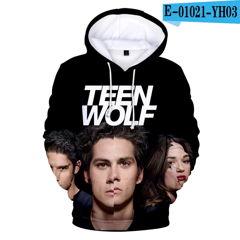 3D США ТВ серии Teen Wolf 3D толстовки мужчины/женщины новое поступление белый Уличная пара пальто Высококачественная Толстовка Толстовки - Цвет: 3D