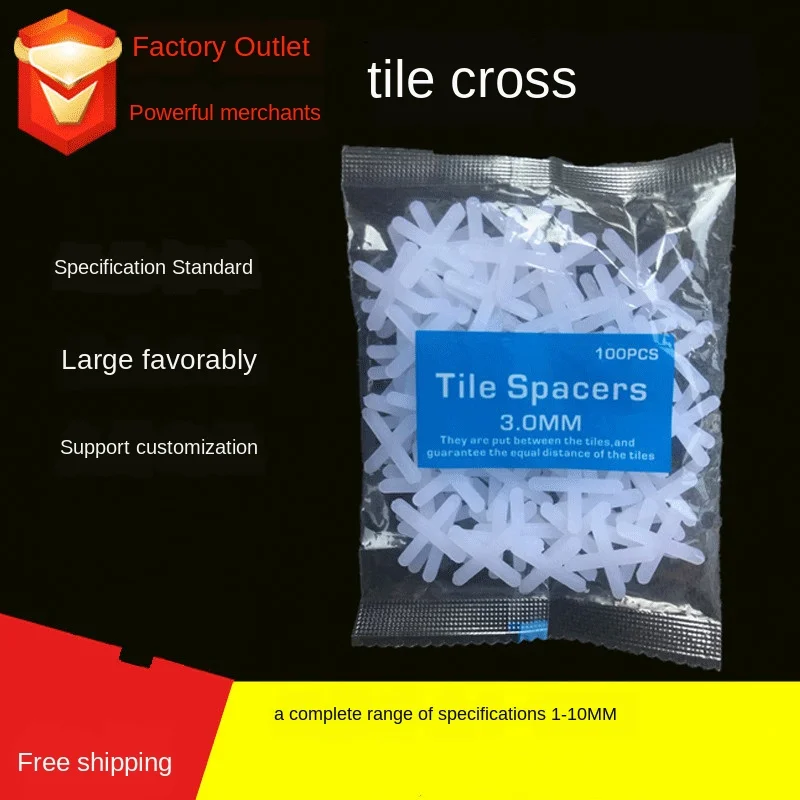 100pcs 1mm-10mm Decoration Tool Ceramic Tiler Spacer Cross Plastic Tile Plumber Reuseable Leveling System Construction | Обустройство