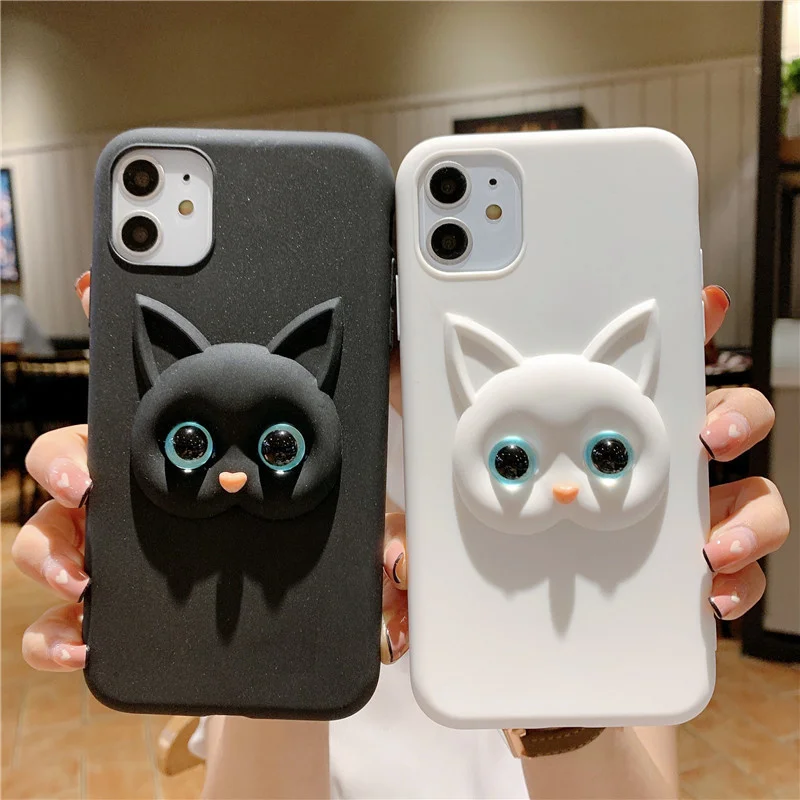 

hi skin cat is suitable for Samsung galaxy a5 2017 S21 mobile phone case A02 creative cartoon S20 network red