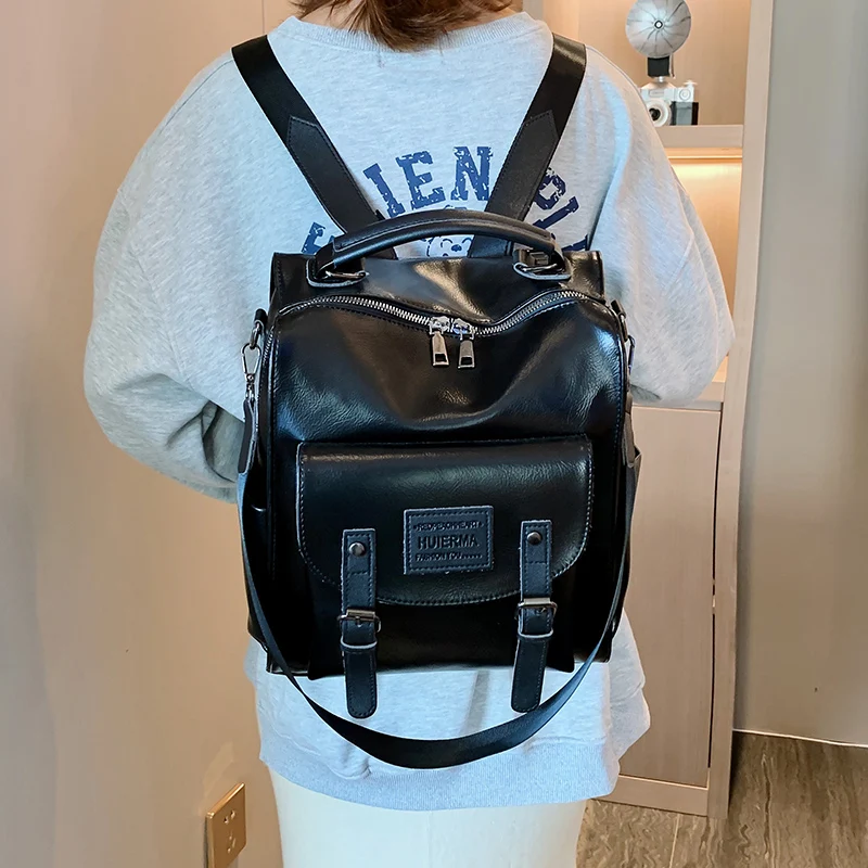 Кожаные рюкзаки для женщин в винтажном стиле женская сумка на плечо дорожный