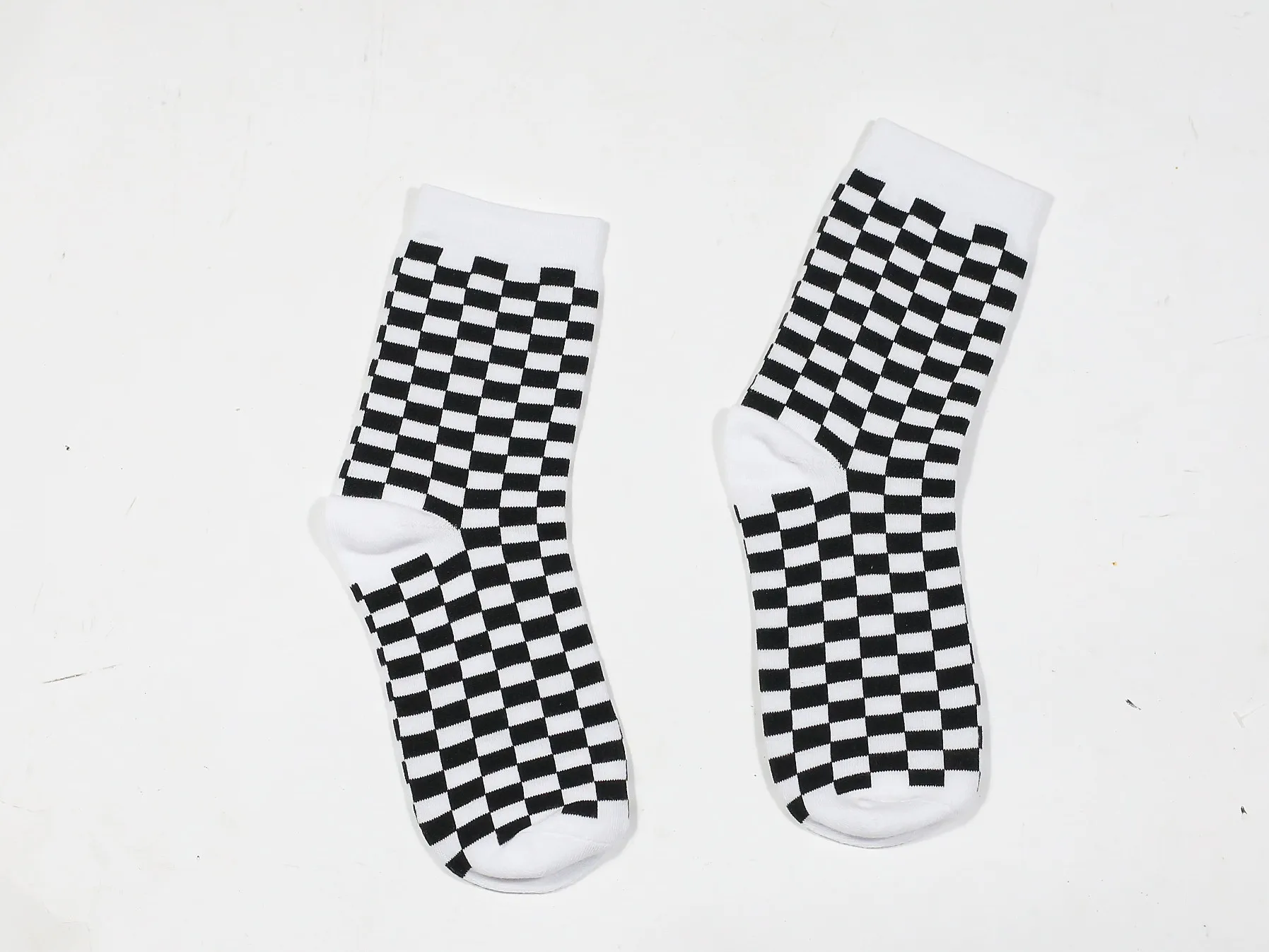 Носки WJFXSOX унисекс уличные хлопковые в клетку стиле Харадзюку хип-хоп для мужчин