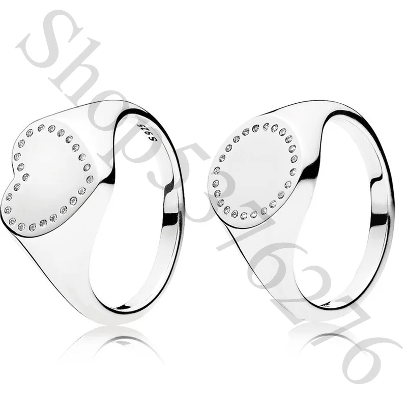 Подлинное 925 пробы Серебряное Оригинальное кольцо Европы в форме сердца с