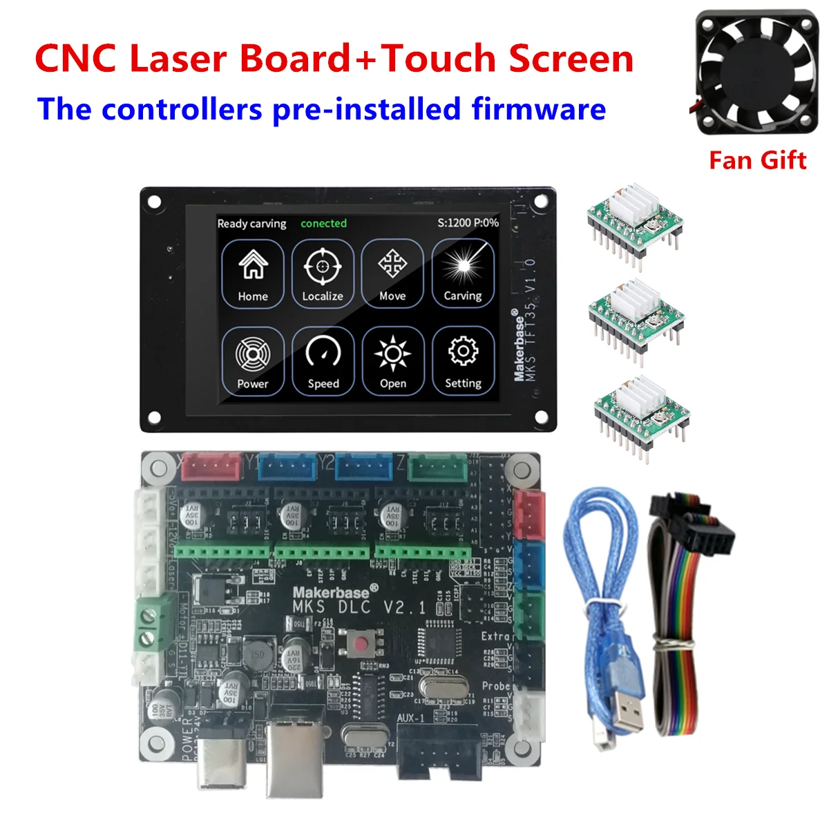 Плата управления GRBL TFT35 display MKS DLC v2 AnnoyTools CNC 3018 pro обновленные детали контроллер CRONOS