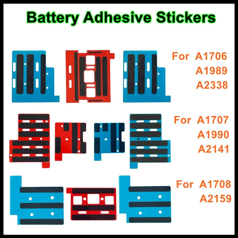 10set/Lot Battery Adhesive Stripes Stickers Set For Macbook Pro Retina A1706 A1707 A1708 A1989 A1990 A2141 A2159 A2338 2016-2020 |