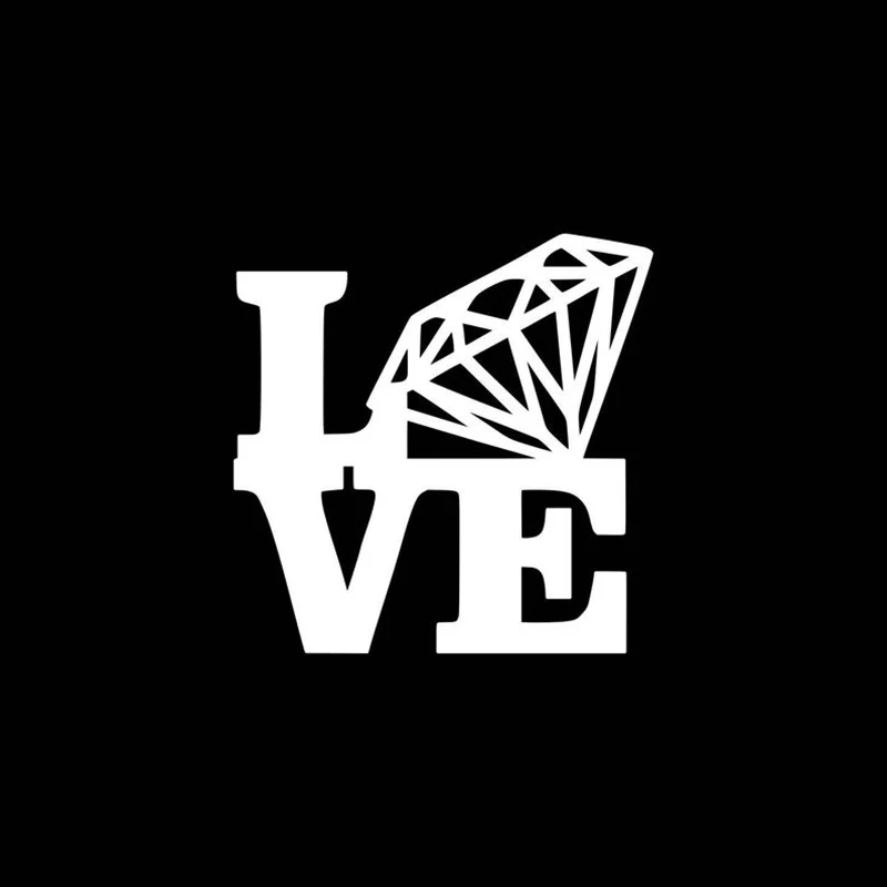 Черные/Серебряные наклейки со стразами в виде сердечек забавные