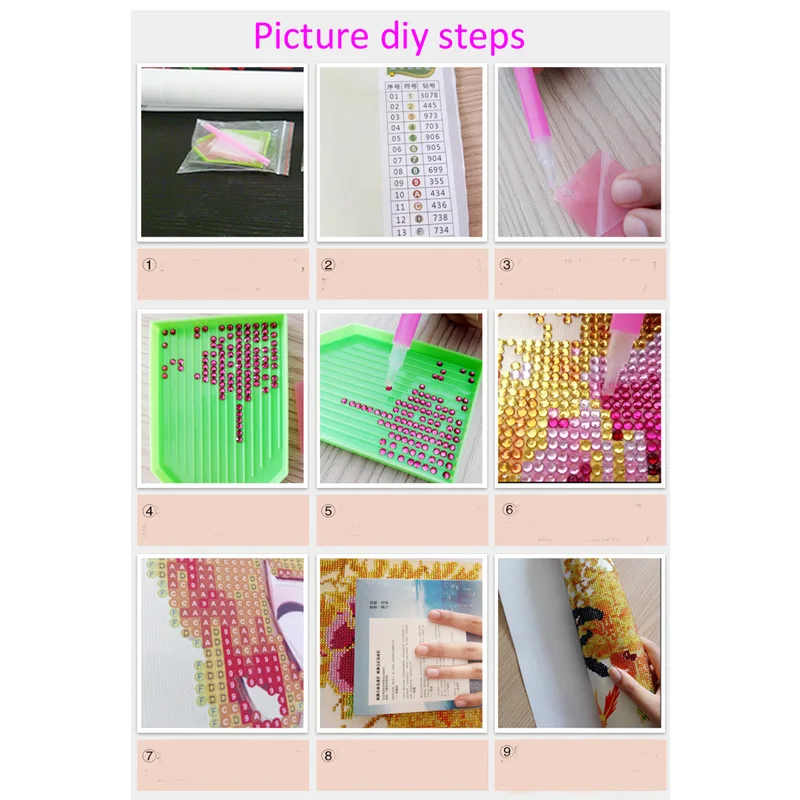 

5D DIY Diamond painting Crystal Cartoon animal cat Full Drill Rhinestone cross stitch kits Peacock embroider Crafts for child