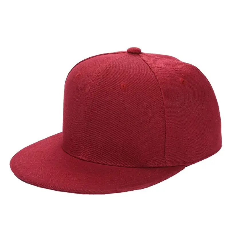 

22 Styles Women Men Summer Hip Hop Style Baseball Cap Flat Bill Brim Blank Solid Color Adjustable Size Classic Snapback