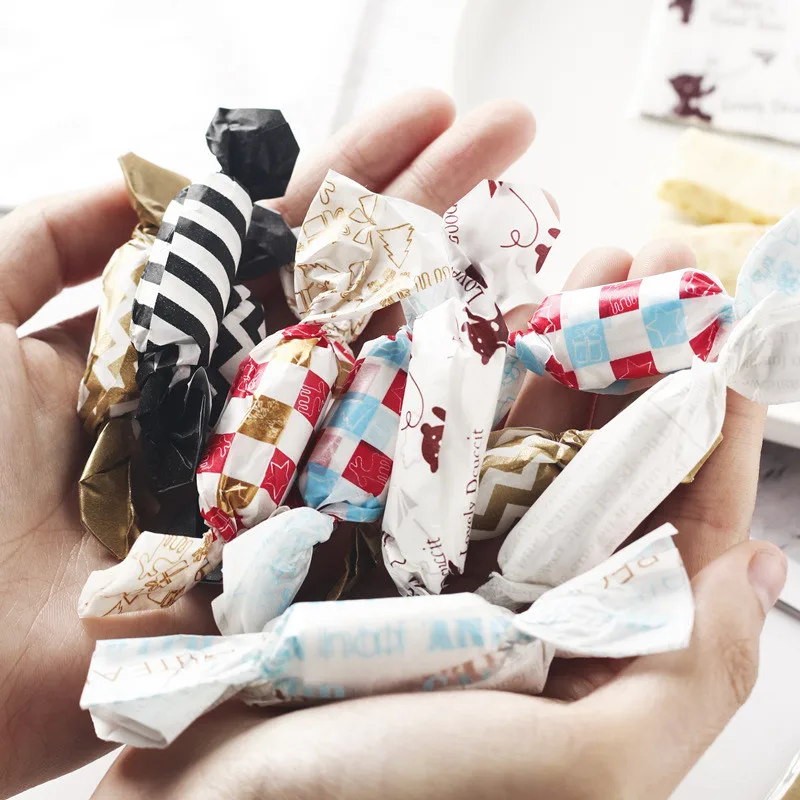 100 шт упаковка для выпечки нуга оберточная бумага свадебных конфет обертки чая