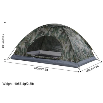 Tomshoo 1/2 Person Ultralight Camping Tent Single Layer Portable Hiking Tent Anti-UV Coating UPF 30+ for Outdoor Beach Fishing 3