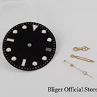 Подходит для NH35 28,5 мм Move men t черный мужской циферблат розовое золото отметки Дата Окно