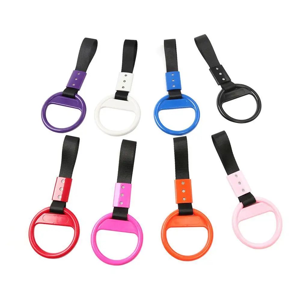 

New JDM Racing Handle Strap Ring with Strong Nylon Strap for Subway Train Bus Handle Strap Charm Drift Car Enthusiast Universal