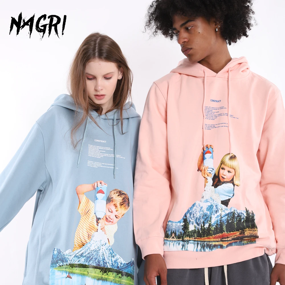 Зимние забавные толстовки в стиле Харадзюку мужские и женские милые с мультяшным