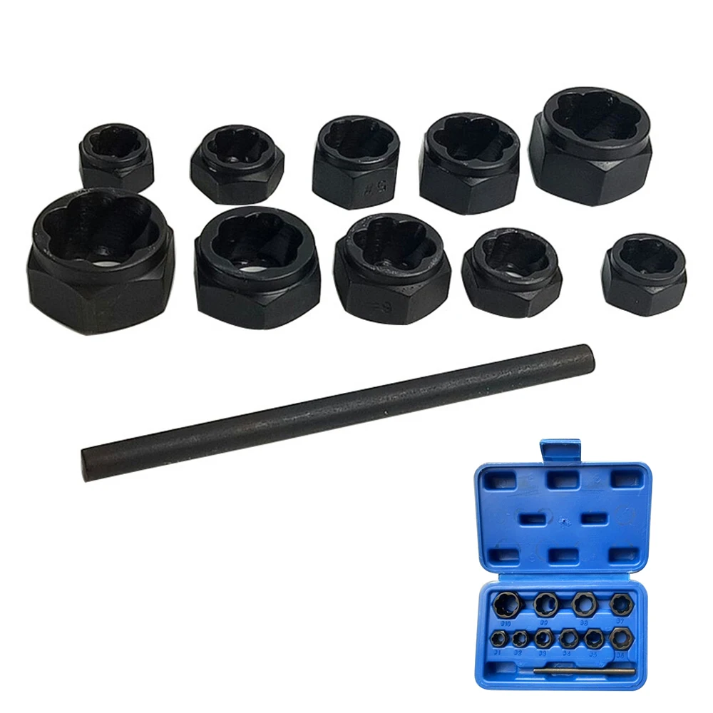 

11 шт., набор инструментов для удаления поврежденных болтов и гаек, 9-19 мм