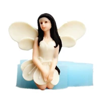 angel girl silicone mold fondant candle resin aroma stone ornaments soap mold for pastry cupcake decorating kitchen accessories