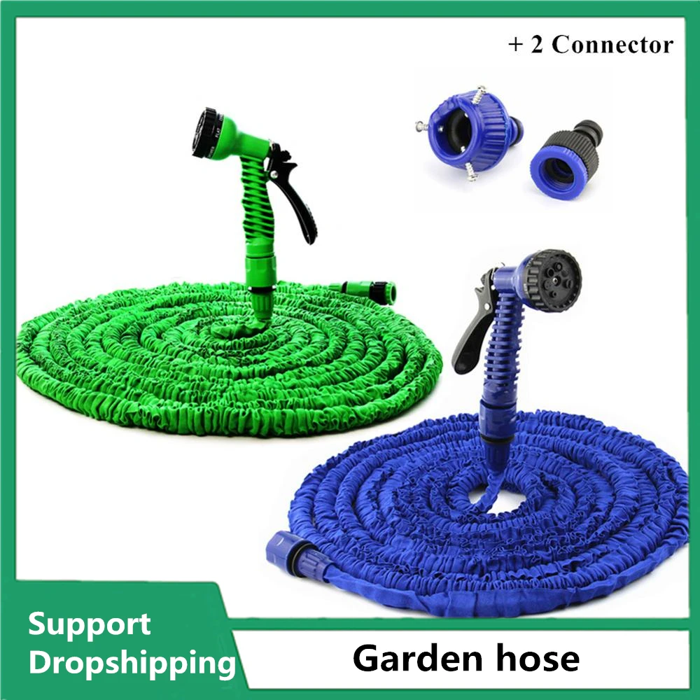 

25FT-175FT Garden Hose Expandable Magic Flexible Water Hose EU Hose Plastic Hoses Pipe With Spray Gun To Watering Car Wash Spray