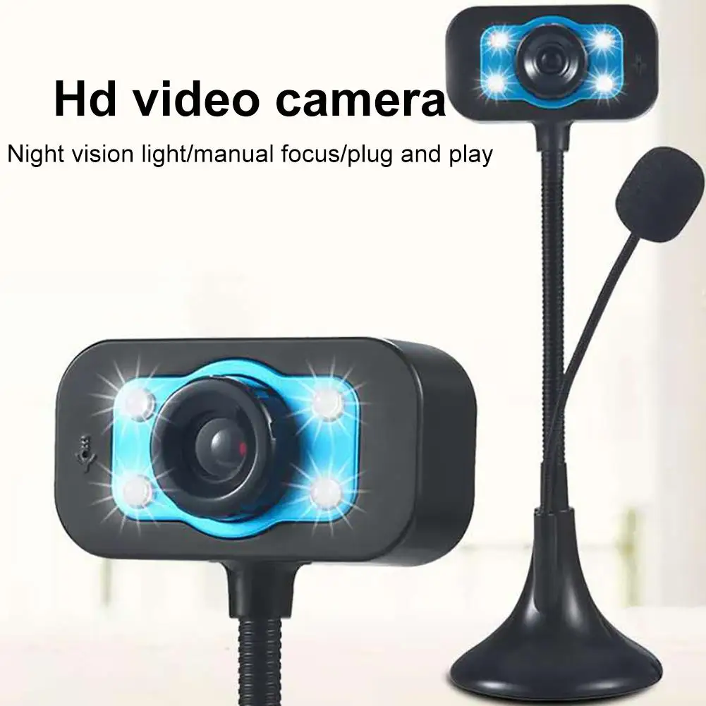 

HD Webcam USB Night Vision Video Recording Camera with Mic for Laptop Desktop PC Camera for Laptop Desktop PC Camera for Laptop