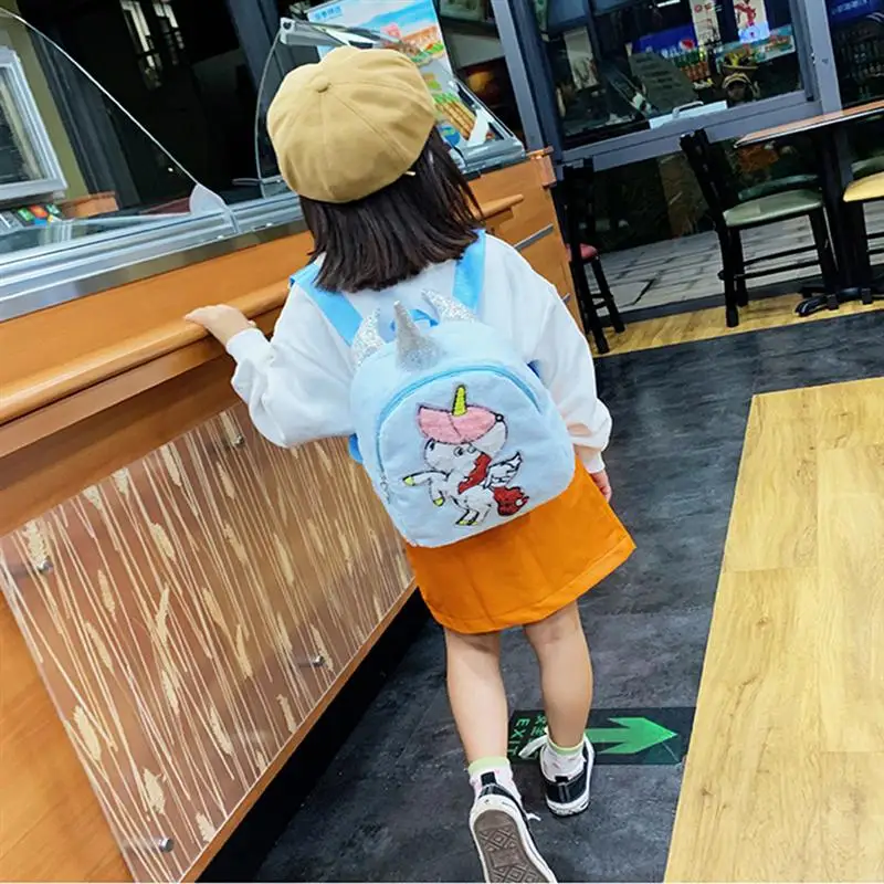 Восхитительная сумка с единорогом модный рюкзак плюшевая для хранения дорожная