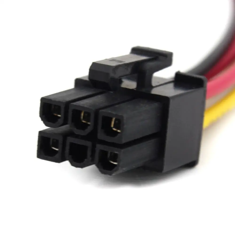 New Dual 4 Pin Male Molex IDE to 6 Female PCI-E Y Power Cable pin connector PCI express power adapter | Компьютеры и офис