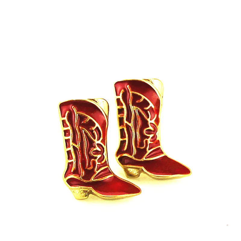 Женские ботинки на высоком каблуке с эмалью красные | Украшения и аксессуары